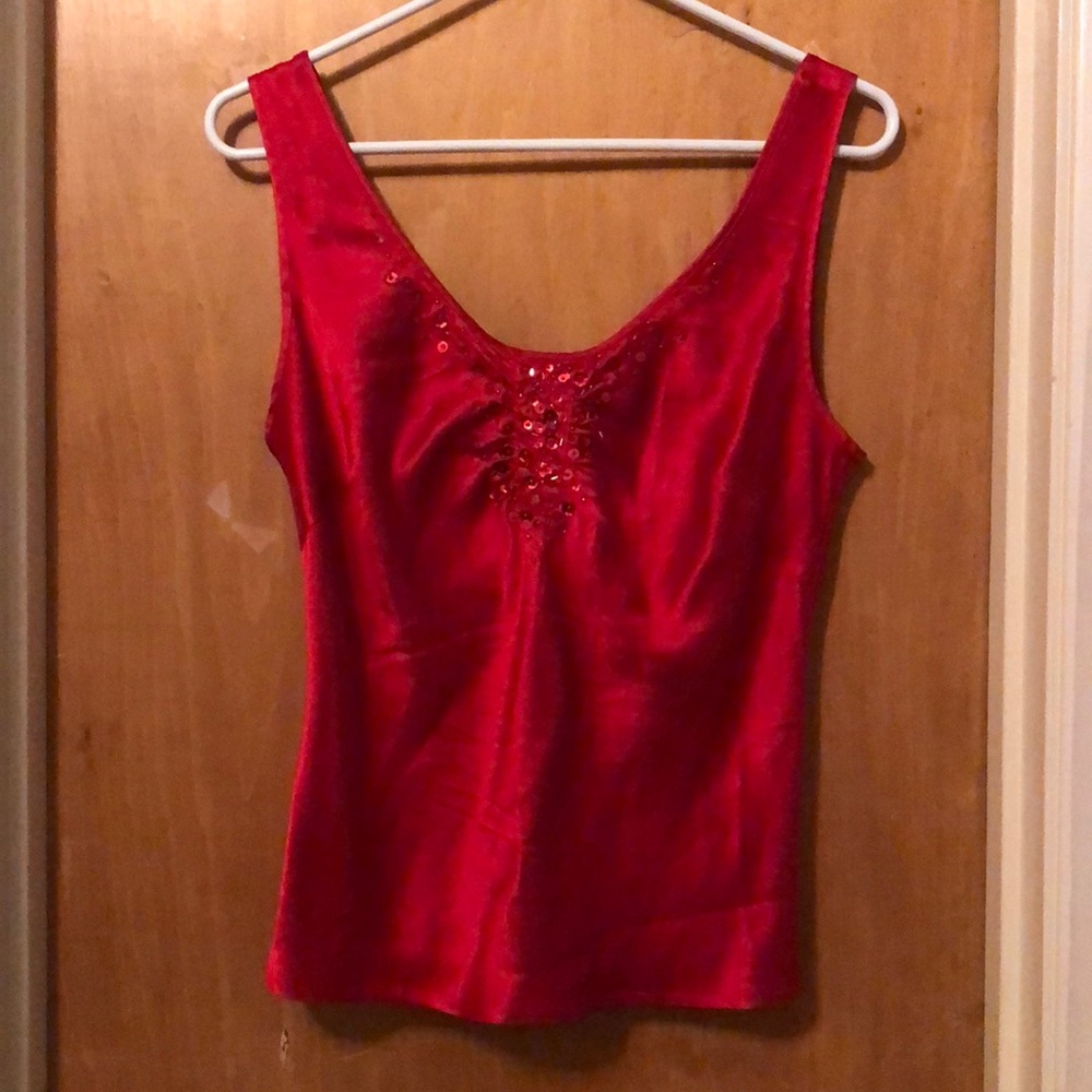 Red Tanktop 100% Silk